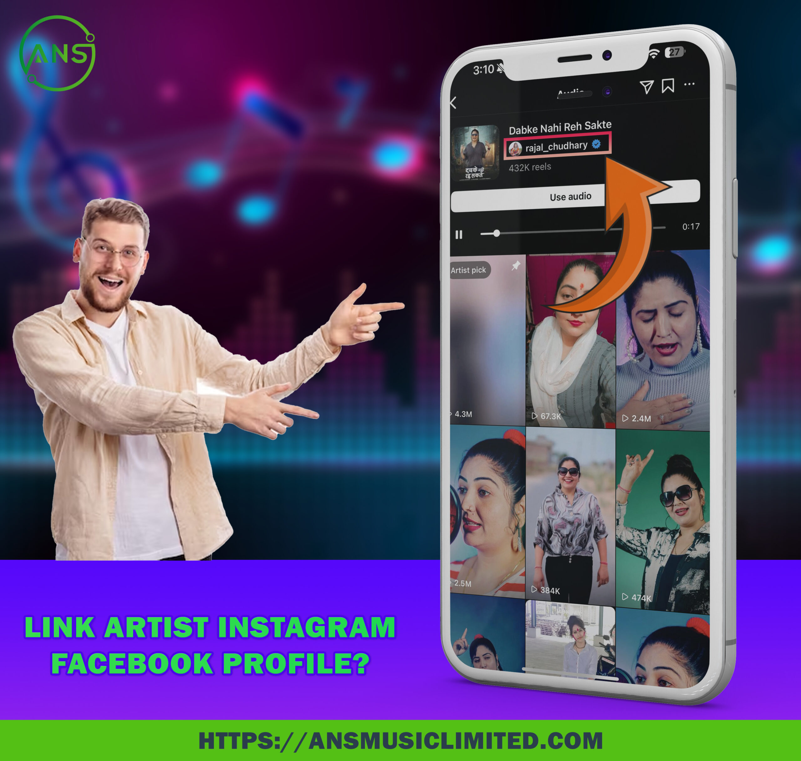 How to backlink your artist profile on Instagram, and Facebook