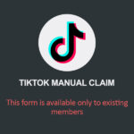 TIKTOK MANUAL CLAIM