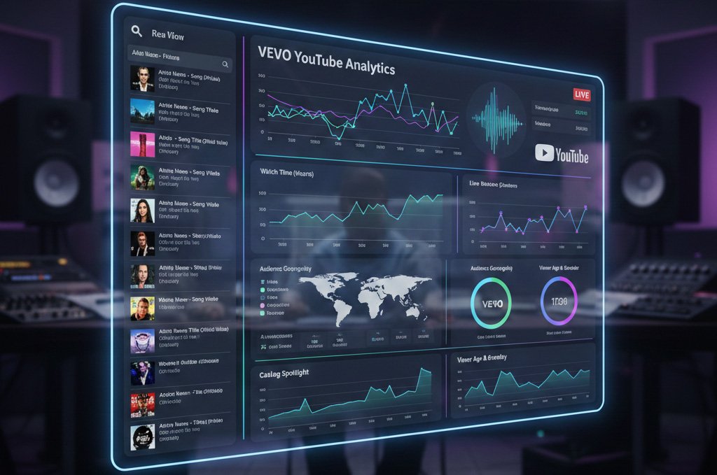 vevo youtube analytics dashboard screenshot